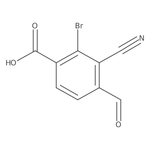 2-Bromo-3-cyano-4-formylbenzoic acid结构式
