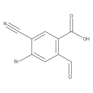 4-bromo-5-cyano-2-formyl-benzoic acid Structure