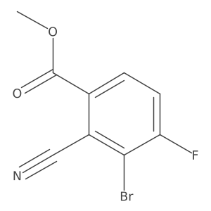 Methyl 3-bromo-2-cyano-4-fluorobenzoate结构式