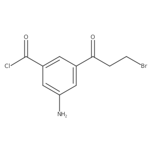 Benzoyl chloride, 3-amino-5-(3-bromo-1-oxopropyl)- Structure