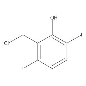 Phenol, 2-(chloromethyl)-3,6-diiodo- Structure