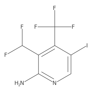 3-(Difluoromethyl)-5-iodo-4-(trifluoromethyl)pyridin-2-amine结构式