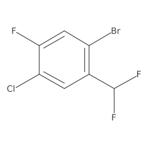 1-Bromo-4-chloro-2-(difluoromethyl)-5-fluorobenzene结构式