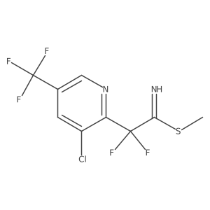 Methyl 2-(3-chloro-5-(trifluoromethyl)pyridin-2-yl)-2,2-difluoroethanimidothioate结构式