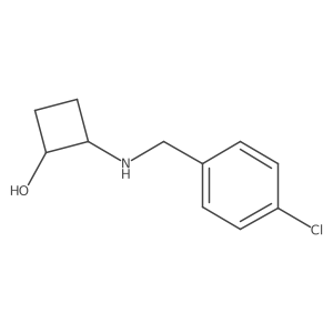 trans-2-{[(4-Chlorophenyl)methyl]amino}cyclobutan-1-ol Structure