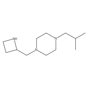 1-[(Azetidin-2-yl)methyl]-4-(2-methylpropyl)piperazine结构式
