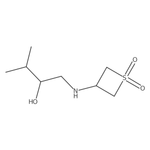 3-((2-Hydroxy-3-methylbutyl)amino)thietane1,1-dioxide结构式