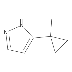 3-(1-methylcyclopropyl)-1H-pyrazole结构式