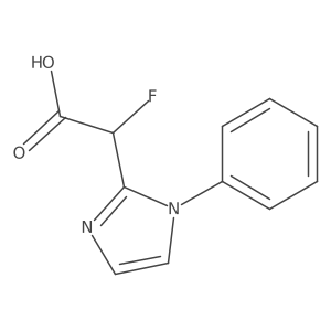 2-fluoro-2-(1-phenyl-1H-imidazol-2-yl)acetic acid Structure
