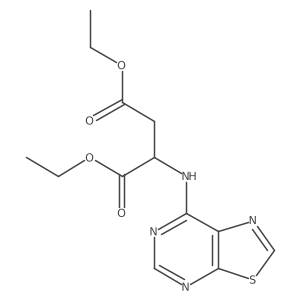 Aspartic acid, N-thiazolo[5,4-d]pyrimidin-7-yl-, diethyl ester, DL-结构式
