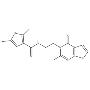 2,5-dimethyl-N-(2-(2-methyl-4-oxothieno[2,3-d]pyrimidin-3(4H)-yl)ethyl)furan-3-carboxamide Structure