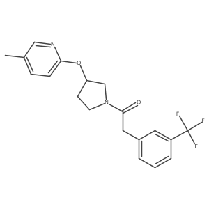1-(3-((5-Methylpyridin-2-yl)oxy)pyrrolidin-1-yl)-2-(3-(trifluoromethyl)phenyl)ethanone Structure