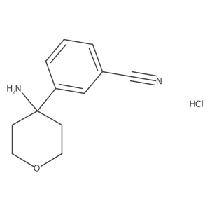 3-(4-Aminooxan-4-yl)benzonitrile hydrochloride结构式