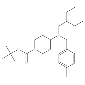 tert-Butyl 4-((2-ethylbutyl)(4-fluorobenzyl)amino)piperidine-1-carboxylate Structure