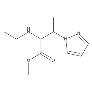 methyl 2-(ethylamino)-3-(1H-pyrazol-1-yl)butanoate Structure