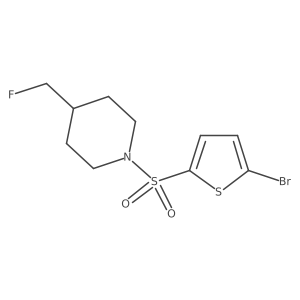 1-[(5-Bromothiophen-2-yl)sulfonyl]-4-(fluoromethyl)piperidine Structure
