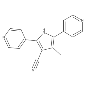 3-Cyano-4-methyl-2,5-di(4-pyridyl)-1H-pyrrole结构式
