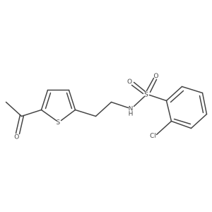 N-(2-(5-acetylthiophen-2-yl)ethyl)-2-chlorobenzenesulfonamide Structure