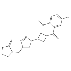 1-((1-(1-(5-chloro-2-methoxybenzoyl)azetidin-3-yl)-1H-1,2,3-triazol-4-yl)methyl)pyrrolidin-2-one结构式