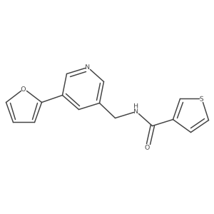 N-((5-(furan-2-yl)pyridin-3-yl)methyl)thiophene-3-carboxamide Structure