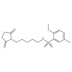 5-chloro-N-(2-(2-(2,5-dioxopyrrolidin-1-yl)ethoxy)ethyl)-2-methoxybenzenesulfonamide Structure