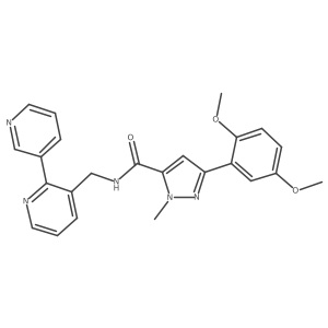 N-([2,3'-bipyridin]-3-ylmethyl)-3-(2,5-dimethoxyphenyl)-1-methyl-1H-pyrazole-5-carboxamide Structure