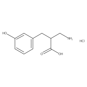 3-Amino-2-[(3-hydroxyphenyl)methyl]propanoic acid hydrochloride Structure
