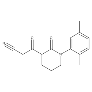 3-[1-(2,5-Dimethylphenyl)-2-oxopiperidin-3-yl]-3-oxopropanenitrile Structure