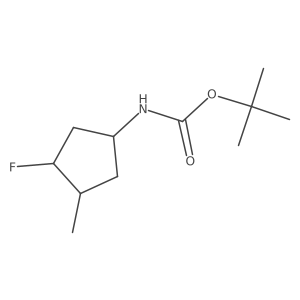 Carbamic acid, N-[(1R,3R,4R)-3-fluoro-4-methylcyclopentyl]-, 1,1-dimethylethyl ester, rel-结构式