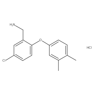 [5-Chloro-2-(3,4-dimethylphenoxy)phenyl]methanamine hydrochloride结构式