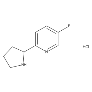 (R)-5-Fluoro-2-(pyrrolidin-2-yl)pyridine hydrochloride Structure