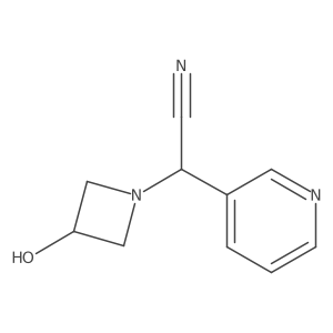 2-(3-Hydroxyazetidin-1-yl)-2-(pyridin-3-yl)acetonitrile Structure