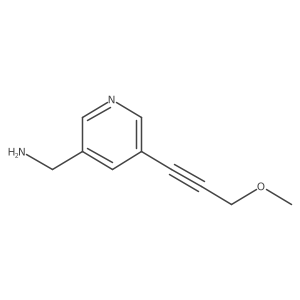 [5-(3-Methoxyprop-1-yn-1-yl)pyridin-3-yl]methanamine结构式