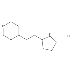 2-[2-(Oxan-4-yl)ethyl]pyrrolidine hydrochloride结构式