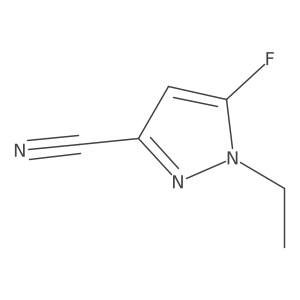 1H-Pyrazole-3-carbonitrile, 1-ethyl-5-fluoro-结构式