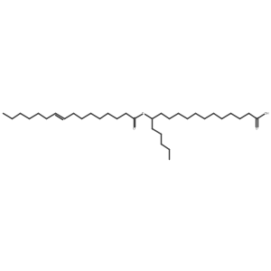 13-(9Z-hexadecenoyloxy)-octadecanoic acid结构式