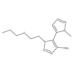 5-(1-methyl-1H-pyrazol-5-yl)-1-(2-propoxyethyl)-1H-1,2,3-triazol-4-amine结构式