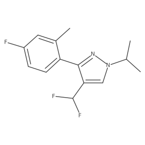 4-(difluoromethyl)-3-(4-fluoro-2-methylphenyl)-1-(propan-2-yl)-1H-pyrazole Structure