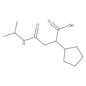 2-Cyclopentyl-3-[(propan-2-yl)carbamoyl]propanoic acid Structure