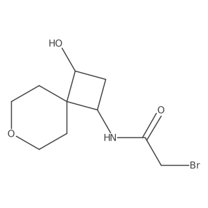 2-bromo-N-{3-hydroxy-7-oxaspiro[3.5]nonan-1-yl}acetamide结构式