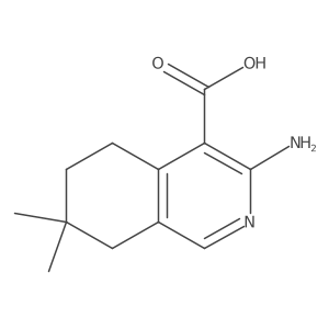 3-Amino-7,7-dimethyl-5,6,7,8-tetrahydroisoquinoline-4-carboxylic acid结构式