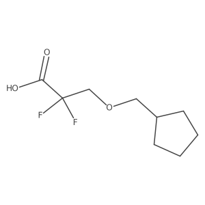3-(Cyclopentylmethoxy)-2,2-difluoropropanoic acid结构式