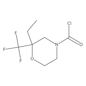 2-Ethyl-2-(trifluoromethyl)morpholine-4-carbonyl chloride结构式