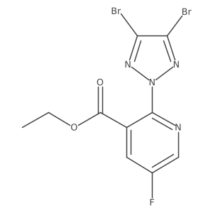 Ethyl 2-(4,5-dibromo-2H-1,2,3-triazol-2-yl)-5-fluoro-3-pyridinecarboxylate结构式