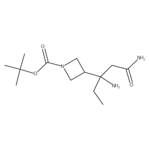 Tert-butyl 3-(2-amino-1-carbamoylbutan-2-yl)azetidine-1-carboxylate结构式