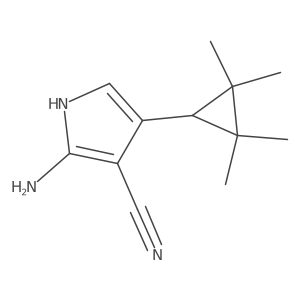 2-amino-4-(2,2,3,3-tetramethylcyclopropyl)-1H-pyrrole-3-carbonitrile结构式