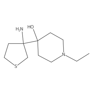 4-(3-Aminothiolan-3-yl)-1-ethylpiperidin-4-ol结构式