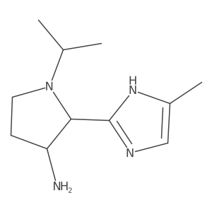 2-(5-methyl-1H-imidazol-2-yl)-1-propan-2-ylpyrrolidin-3-amine Structure