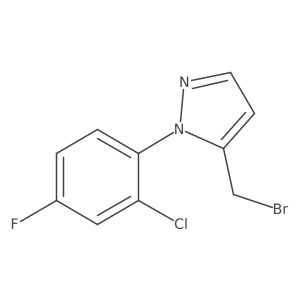 5-(bromomethyl)-1-(2-chloro-4-fluorophenyl)-1H-pyrazole结构式