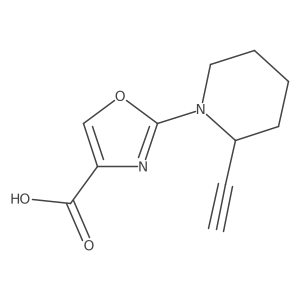 2-(2-Ethynylpiperidin-1-yl)-1,3-oxazole-4-carboxylic acid Structure